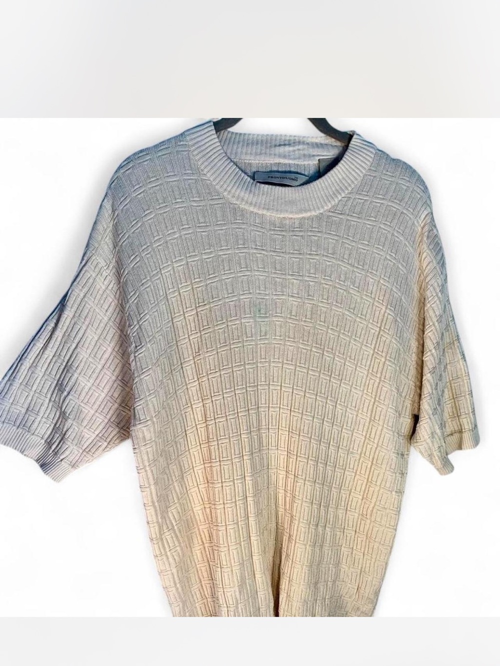 Mens Pronto Uomo Preppy Old Money Silk Crewneck Sweater size XL